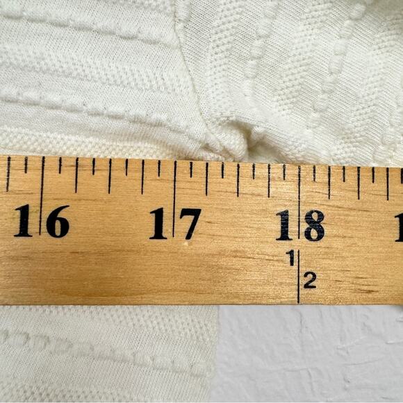 Madewell Texture & Thread Cream Balloon Sleeve Sweater Womens XS Boho Casual - Picture 7 of 8
